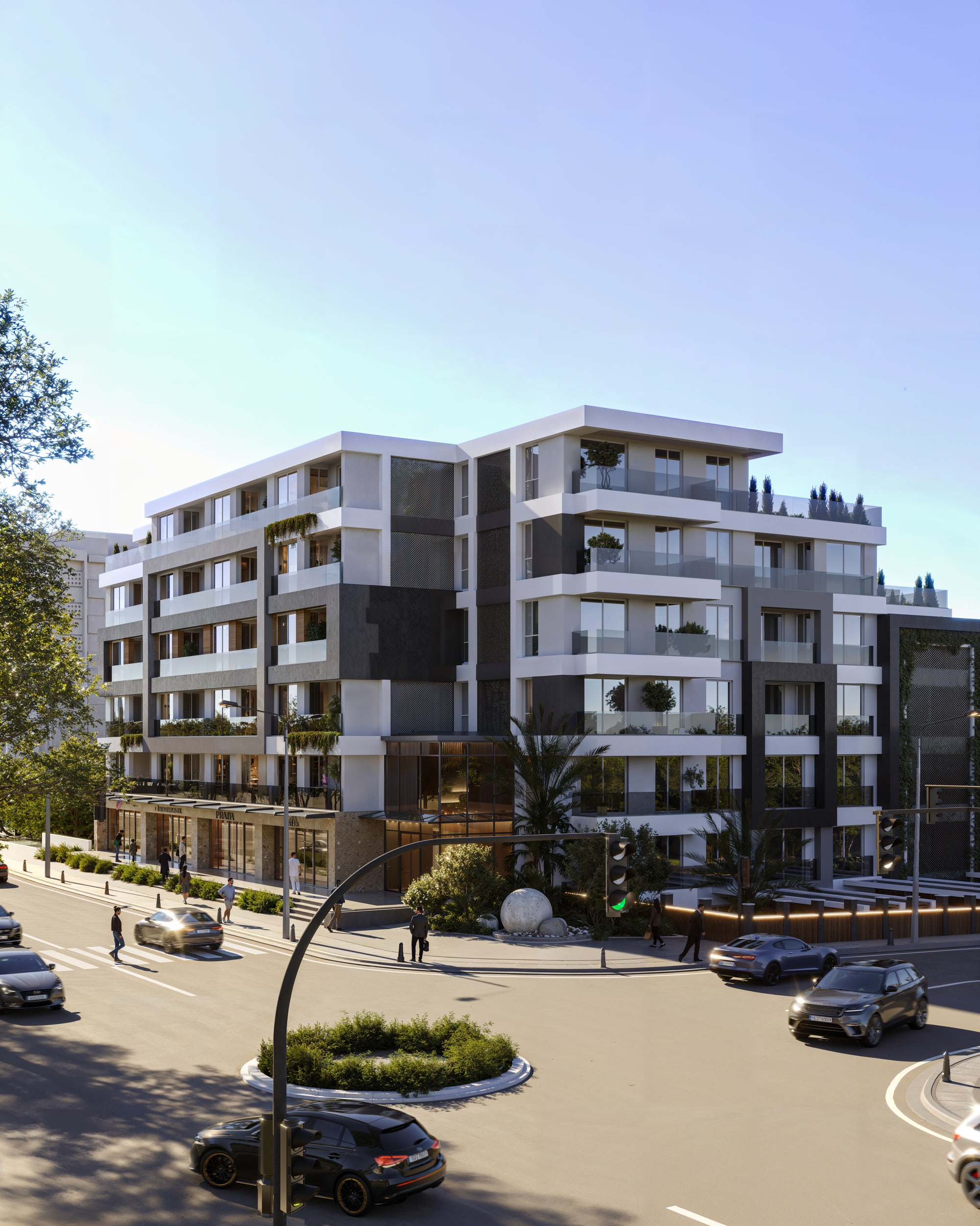 Alanya Residence projesi köşe görünümü